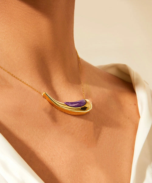 Liberdade Necklace - purple